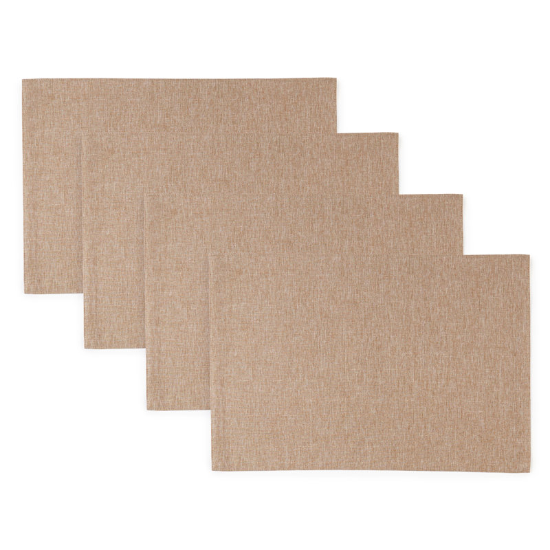 Ensemble de napperons 4 pièces Claudia, Naturel, l 17,5 po x P 13 po