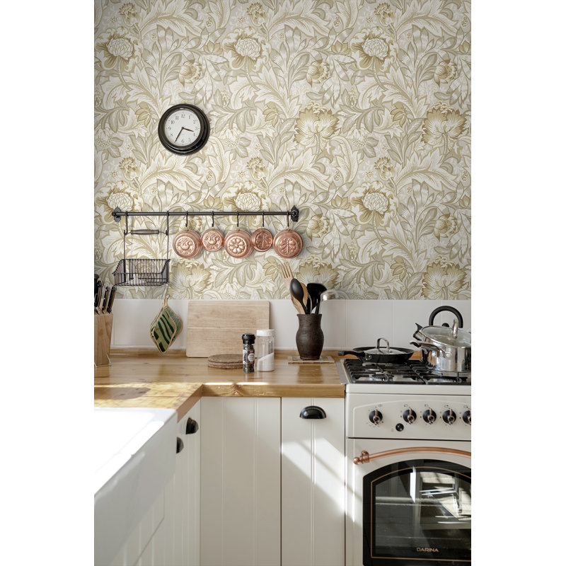 Floral Roll, Warm Neutral