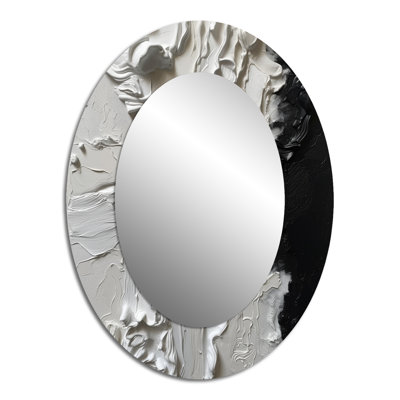 Miroir mural moderne blanc et noir Tranquility Unleashed I