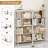 5 Tier Large Book Shelf, Open Bookcase For Home Office, Living Room, Vintage Industrial Style With Sturdy White Metal Frame-1658900447