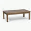 Patio Loveseat and Coffee Table Set, Patio Furniture Set with Cushion, Acacia Wood Frame Conversation Set for Garden, Backyard, Porch and Poolside, Minimalistic Style