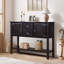 Buffet en bois massif avec tiroirs et armoires de style rétro-493205947