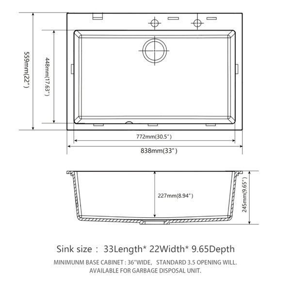 Dimensions du produit