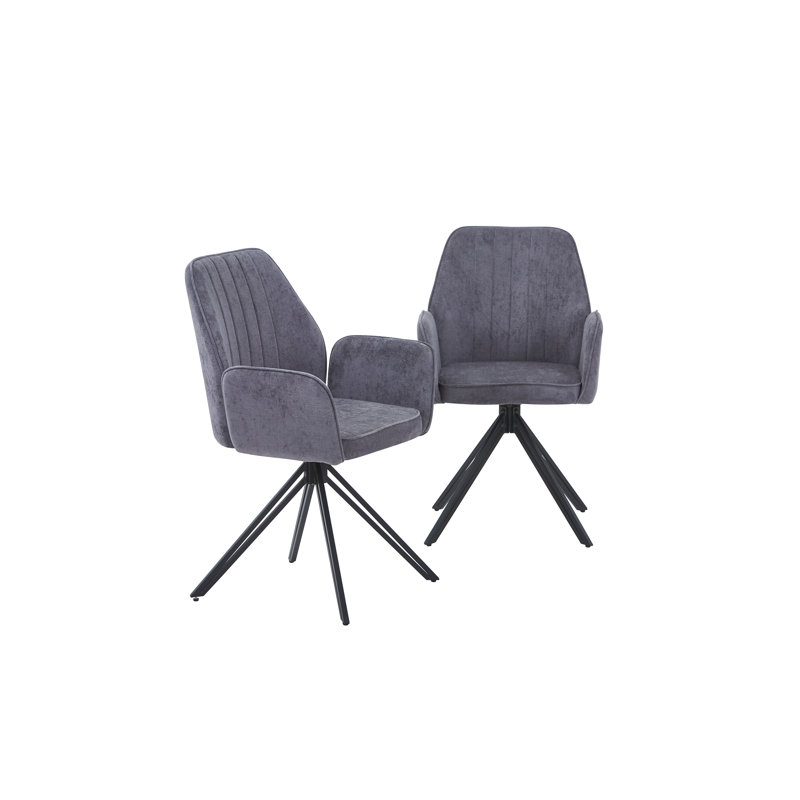 50cm H Fabric Upholstered Upholstered Back Armchair, Grey