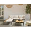 Sofa Set with Table BRACCIANO Certified Acacia Wood Light Beige