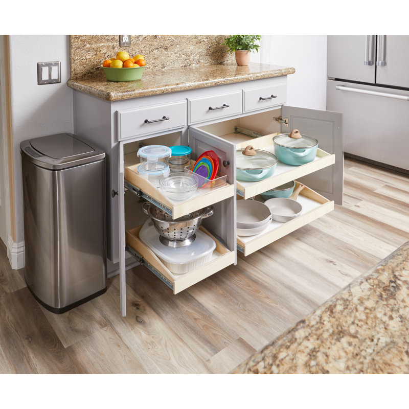 Tablette coulissante sur mesure Slide-A-Shelf, Peuplier, L 30 po, P 22,5 po