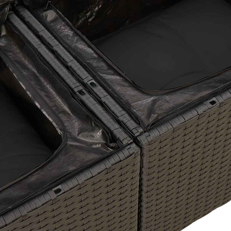  Garden Sofa Set Black