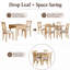 Ensemble de salle à manger extensible 5 pièces avec table à abattants et chaises rembourrées pour petits espaces-130381933-130381935