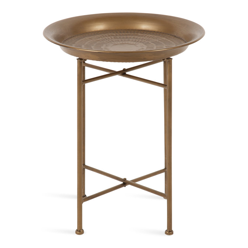 Kuehl Tray Top End Table, Gold