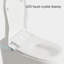 Toilette intelligente avec siège chauffant intégré, toilette sans réservoir avec chasse d'eau automatique, température réglable du siège, affichage numérique à DEL de la chasse d'eau, allongée