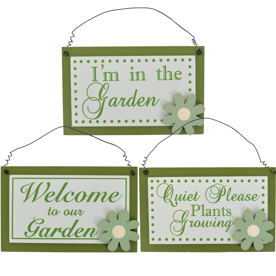 3 Piece Asstd Garden Plaques Wall Décor Set