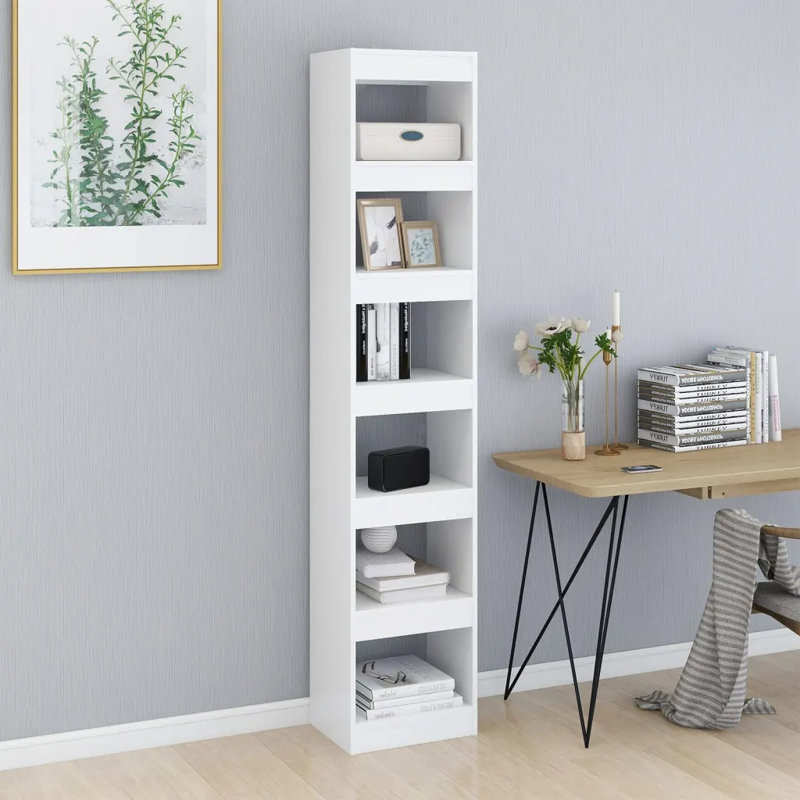 Garneta Bookcase, White, (4 Shelves) 198cmH x 40cmW x 30cmD