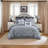 Suniya Microfiber Tufted Jacquard Traditional Damask Comforter Set-216664230-216664232