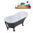 55" Streamline Clawfoot Soaking Acrylic Bathtub With Drain, Clawfeet, and Bamboo Tray-76099828-66367048