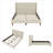 Wingback Upholstered Bed with Walnut Legs-455768774-445234827