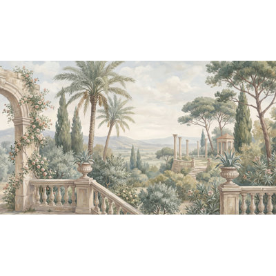 Papier peint paysage mural méditerranéen classique