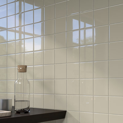 Daltile Color Wheel 4 x 4 Glossy Architectural Gray Wall Tile (100 PCS Per Carton) (12.50 SQFT Per Carton)