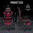 Ergonomic Massage Gaming Chair With Adjustable Armrests-666786203