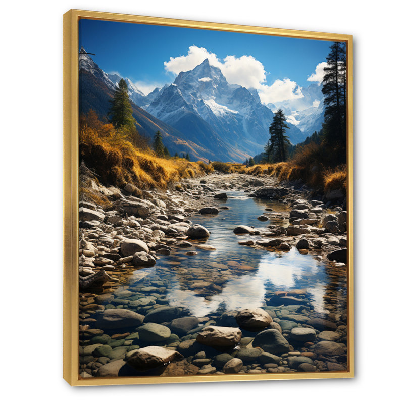 États-Unis, parc national de Grand Teton - États-Unis, art mural, H 40 po x l 30 po x P 1,5 po, Cadre flottant doré