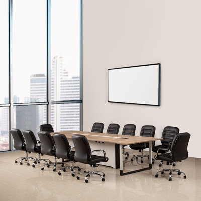Midgegooroo Rectangular Conference Table and Chair Set by Inbox Zero
