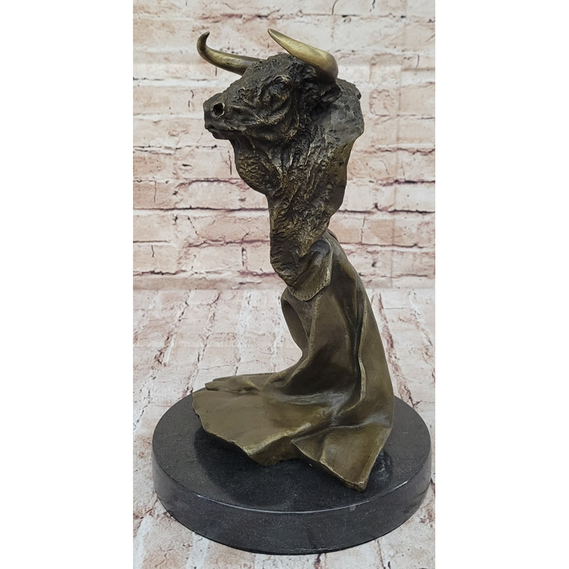 Figurine buste graphique bronze