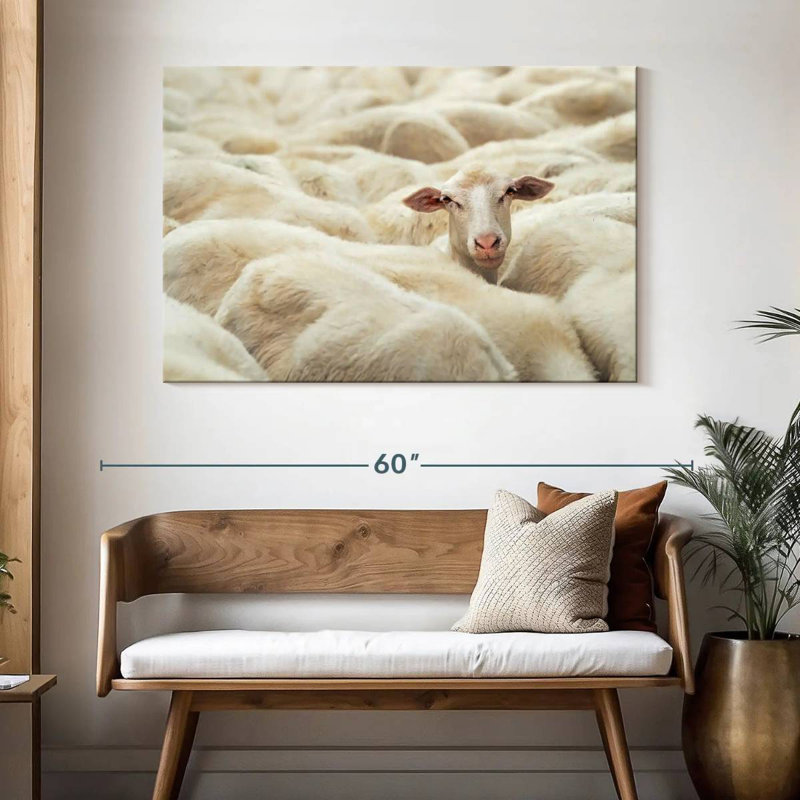 Brampt Curious Sheep, 32" H x 48" W