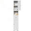 Armoire étroite 71 po en métal avec 2 portes et tablettes réglables-134489822-134489823