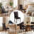 Modern Nailhead Trim Dining Chairs, Upholstered Parsons Side Chairs-1335423780
