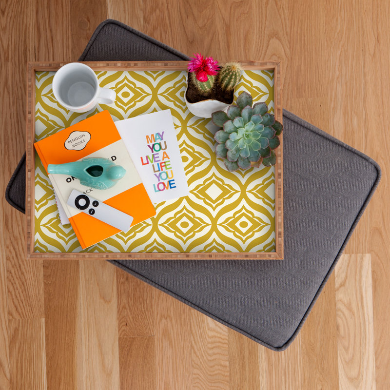 Heather Dutton Wood Tray, 1.75" H x 18" W x 14" D