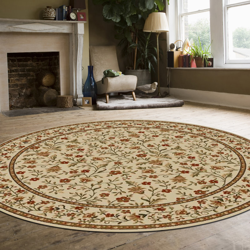 Oriental Indoor Rug, Round 5'3"