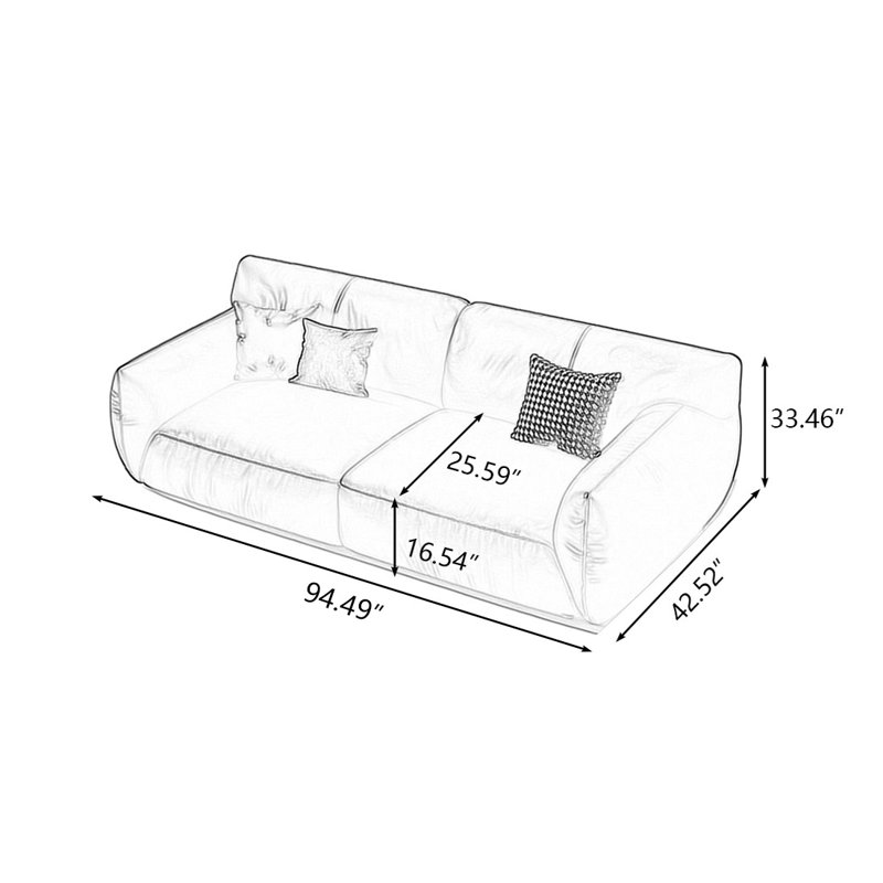 Canapé modulaire vert en cuir véritable, H 33,46 po x l 94,49 po x P 42,52 po, 3, Vert