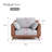 Modern Gray/Brown 3 - Piece Fabric Couch,Contemporary Sofa Set for Living Room Bedroom