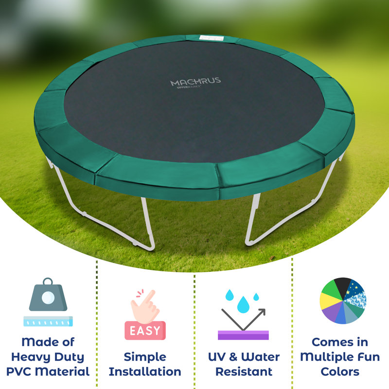 Coussin de sécurité supérieur pour recouvrir les ressorts de trampoline Machrus de Upper Bounce, Vert