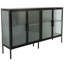 Buffet Imerio 59,17, table de buffet, armoire de salle à manger, crédence de bureau avec verre translucide-1923371081