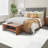 Rug for Living Room 8x10 Washable Rug Modern Abstract Area Rugs Non Slip Stain Resistant Floor Covering Non Shedding Low Pile Geometric Mats for Bedroom, Dining Room, Beige-1198674002