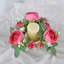 4Pcs Mini Rose Candle Rings Wreath-538015548