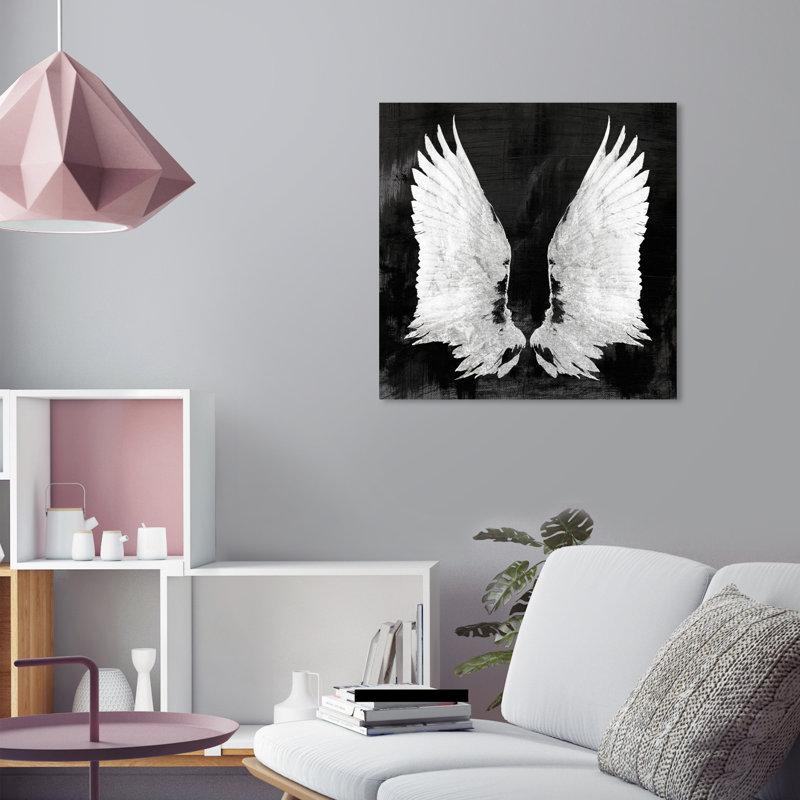 " My Night Wings " Painting Print, 24" H x 24" W x 1.5" D, Wrapped Canvas