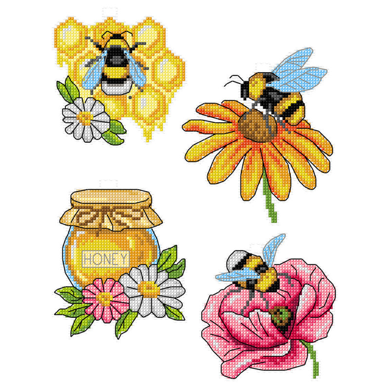 Bees 198CS Counted Cross-Stitch Kit