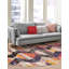 Tapis abstrait orange / gris-69787460