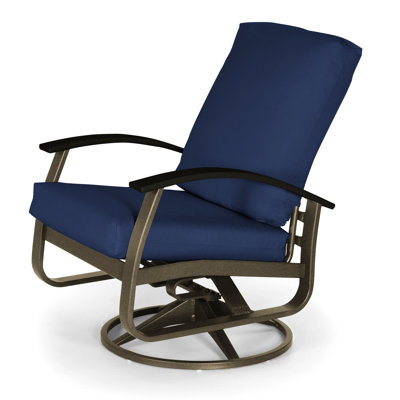 Chaise de patio pivotante avec coussin Askar