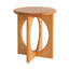 Table de bout géométrique en pin naturel pour salon et entrée