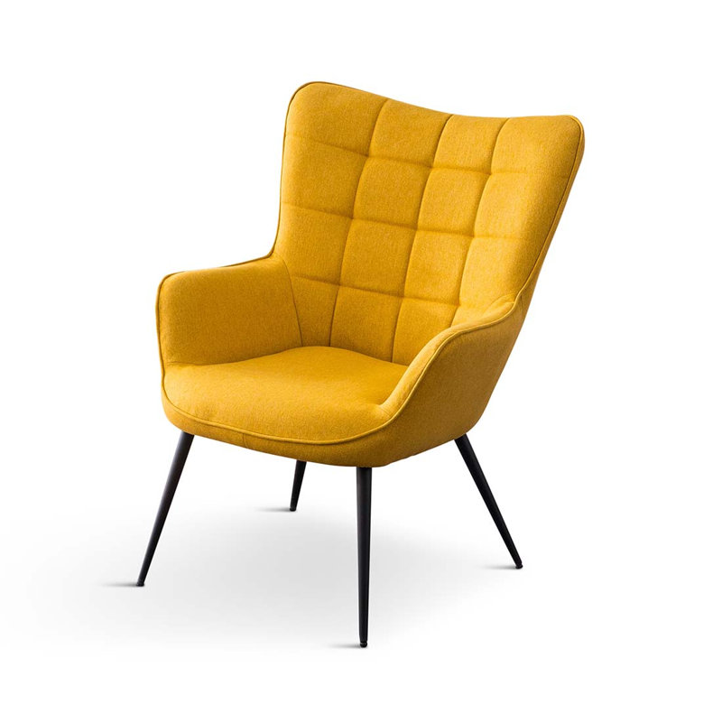 Pippin Upholstered Accent Chair, Yellow