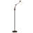 Webster Adjustable LED Floor Lamp Adjustable Glass Shade, Floor Step Switch