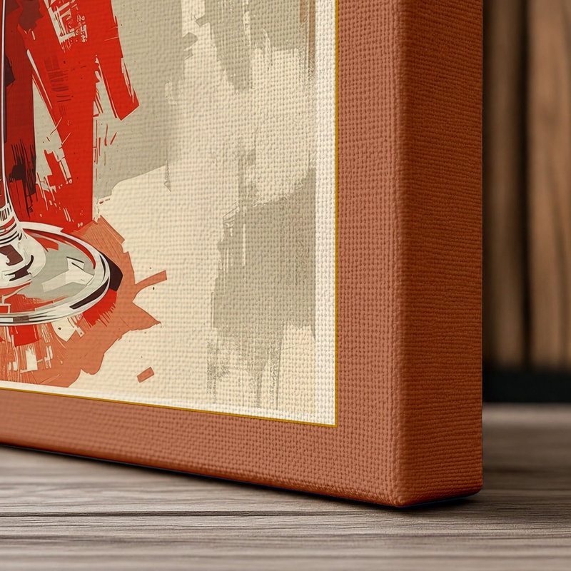 Celebration in Gold Art Deco - Wrapped Canvas, 30x20 - 76.2 x 50.8 cm, Terracotta Border
