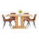 Louisette 46'' Modern Dining Kitchen Table with and 4 Dining Chairs Set