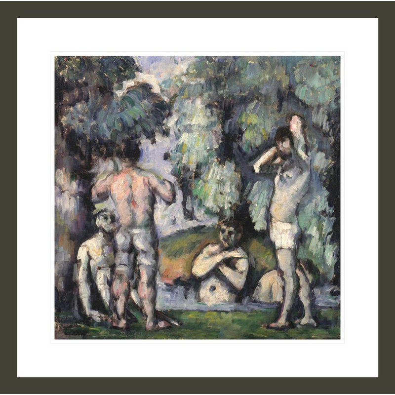 Les cinq baigneurs par Paul Cézanne, H 23,5 po x l 23,62 po