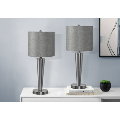 Nity Table Lamp Set of 2, Shade with Tapered Metal 24 Inch