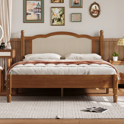 Magiva Wooden Platform Bed with Headboard