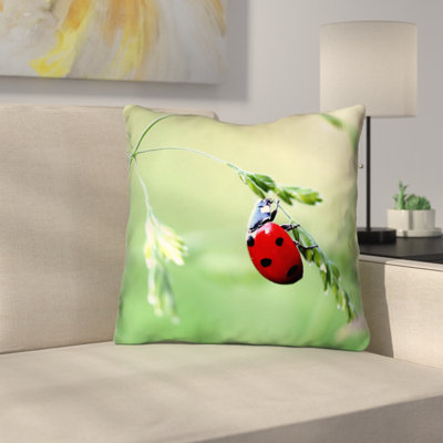 Coussin décoratif à imprimé double face Myriam  Ladybug