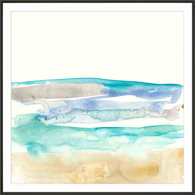 «Mountains to Sea I» par Jennifer Goldberger - peinture encadrée